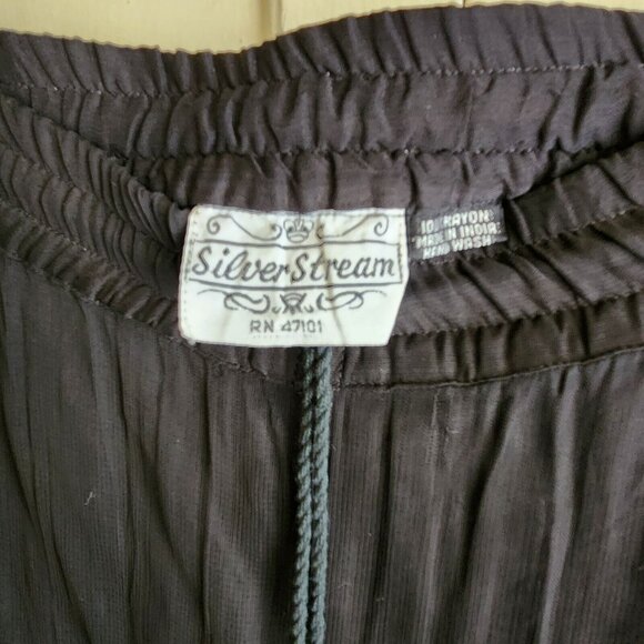 Silversteam Black Layered Maxi Tie Waist plus Size 2x-3x Goth Hippie Boho - Picture 9 of 10